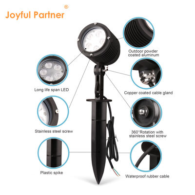 CE Led Garden Light Beam Angle 30 Degree 10W RGB 3in1 DC24V IP65 Waterproof With Spike