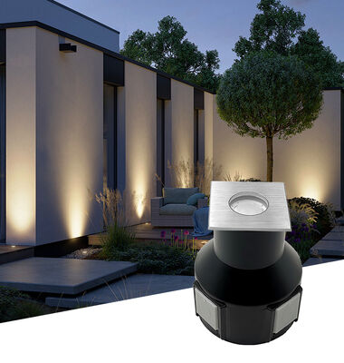 Lampu LED di tanah 3W RGB 3In1 DC24V Sudut sinar 60 derajat Aluminium Housing Waterproof