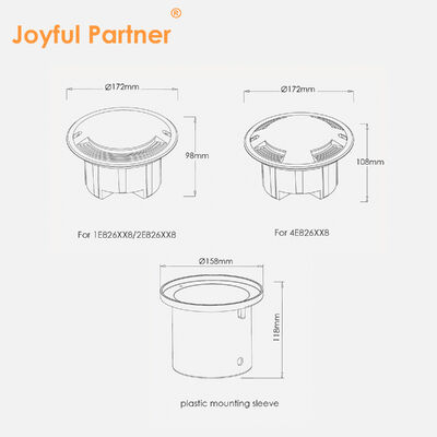 Drive Over Light 1/2/4-Side Side-Emitting 8W CREE COB LED Rumah Aluminium tahan lama untuk penggunaan trotoar luar ruangan