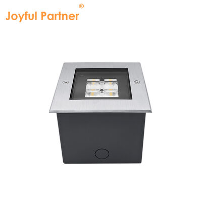Square Inground Deck Uplight 125*125MM ADC12 Die-Casting Aluminium Housing High SMD LED With Deep Anti-glare Design