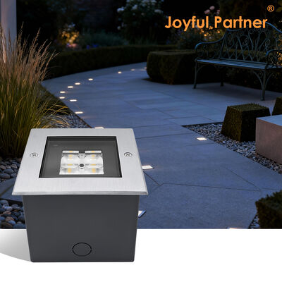 Square Inground Deck Uplight 125*125MM ADC12 Die-Casting Aluminium Housing High SMD LED With Deep Anti-glare Design