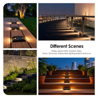 Slim Sided Emitting Path Lights One Two Side View IP67 Surface Mounted SMD2835 LED100*100MM Pure Aluminum 6063 Material