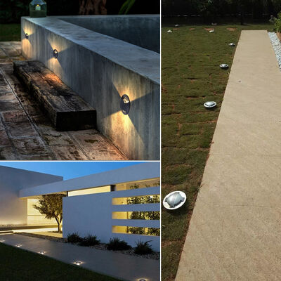 Lampu Inground Stainless Steel Cover 10W OSRAM SMD DIA 172MM Dengan Selongsong Pemasangan ABS