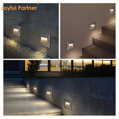 Lampu Dinding LED Tanam 160*160MM Osram SMD2835 Finishing Powder Coating AC100-240V Untuk Tangga