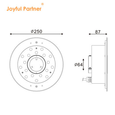 LED Fountain Nozzle Light DC12V/24V IP68 RGB DMX  DIA250mm Water Jet Landscape Dimmable