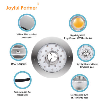 LED Fountain Nozzle Light DC12V/24V IP68 RGB DMX  DIA250mm Water Jet Landscape Dimmable