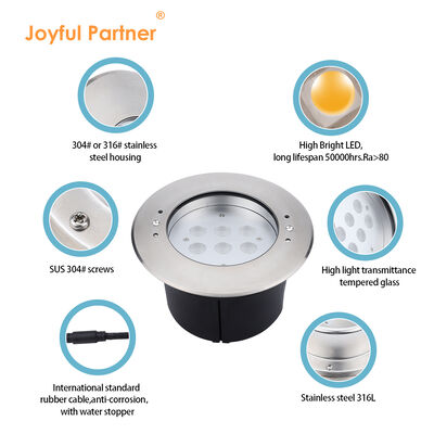 Lampu kolam renang bawah air LED DC24V Pabrik OEM ODM 316 Stainless Steel DIA 170MM