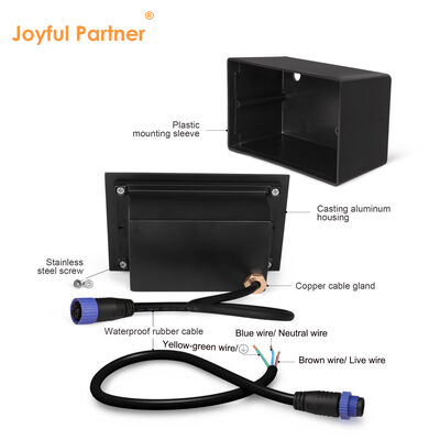 Lampu Dinding LED Tanam Outdoor 2W IP65 Dengan Selongsong Terpasang Lensa Optik Ra85 AC100-240V