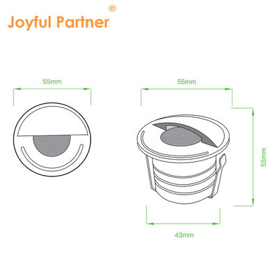 LED Inground Light Waterproof Aluminium Housing DIA55MM Dengan Konstruksi yang awet
