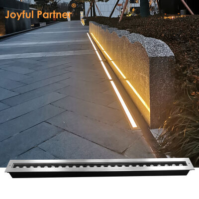 Lampu Linier Bawah Tanah LED 12W 24W 48W DC24V 1000MM 1Meter Stainless Steel316 IP67 Tipe Tertanam