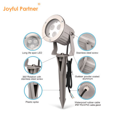 IP65 LED Taman Spot Lampu Aluminium GU10 Lampu 0,5M Kabel untuk Lampu Jalan Luar