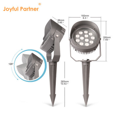 Lampu Sorot Taman LED 12W 24W 36W Driver DMX512 Terpasang DC24V RGB3in1 Bodi Lampu Aluminium Hitam Rumah Aluminium Untuk Penerangan Pohon