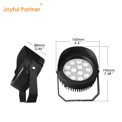 LED Taman Spot Lampu 36W Dibangun di DMX512 Driver DC24V RGB3in1 Hitam Outdoor Powder Coating Housing Diameter 160MM