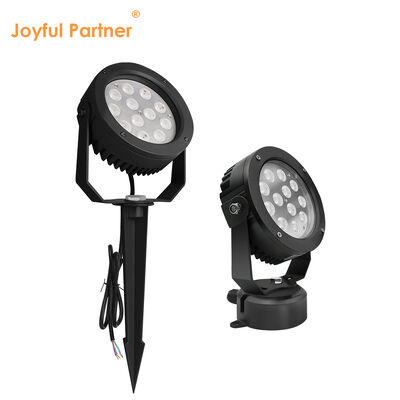 LED Taman Spot Lampu 36W Dibangun di DMX512 Driver DC24V RGB3in1 Hitam Outdoor Powder Coating Housing Diameter 160MM