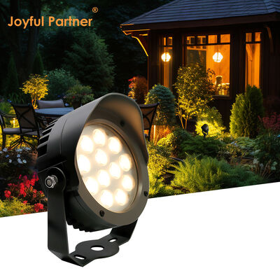 LED Taman Spot Lampu 36W Dibangun di DMX512 Driver DC24V RGB3in1 Hitam Outdoor Powder Coating Housing Diameter 160MM