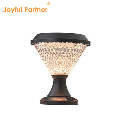 Lampu Bollard Surya Bahan ABS Panel Sloar Polikristalin Epistar SMD DIA245mm IP65 APP Kontrol tahan air