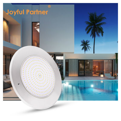 18W 316SS Lampu kolam renang LED bawah laut dipasang di dinding 230MM DC12V 252pcs SMD2835 Panas Putih Tegangan konstan