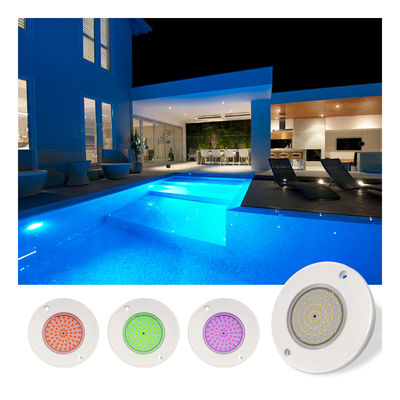 Lampu kolam renang LED bawah air IP68 Waterproof RGB Remote Control ABS Material Ultra Thin Type