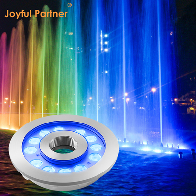 Lampu Air Mancur LED Berubah Warna IP68 Tahan Air Bawah Air 24w Lampu Sorot Lanskap Dengan Kabel 2 Meter