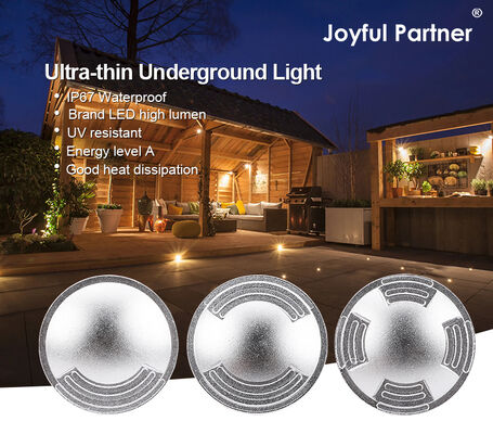 LED Buried Deck Light DC24V Stainless Steel 1/2 /4 Side View 3W Casting Aluminum Housing