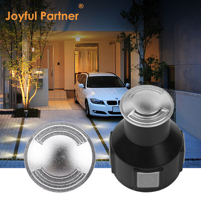 3W Lampu dalam tanah Bahan bodi aluminium Baja tahan karat 316 Cover depan AC100-240V 3000K Dengan kabel 0,5M