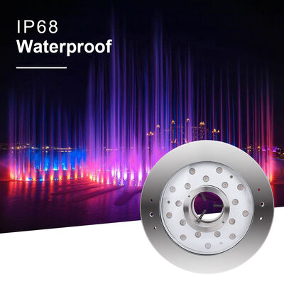 Lampu Air Mancur LED DMX512 Terkontrol DC24V Baja Tahan Karat RGBW Perubahan Warna Untuk Lanskap Bawah Air